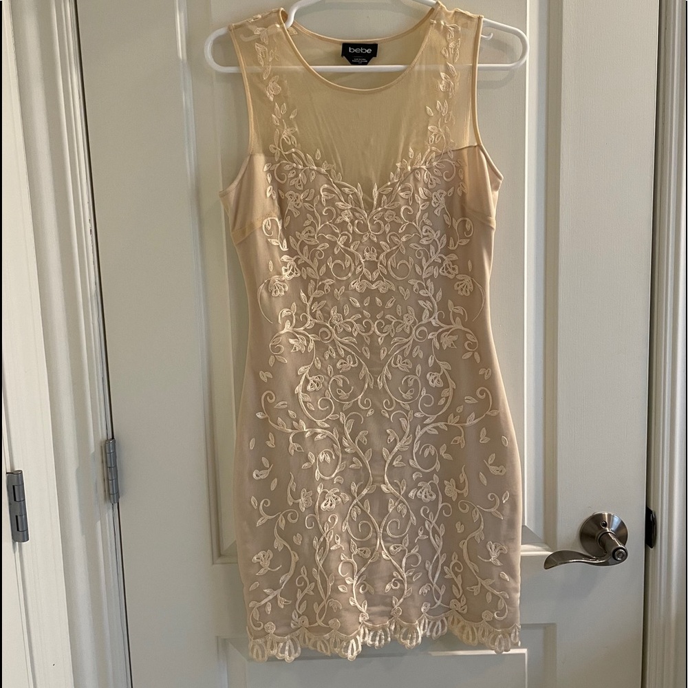 Bebe hot little appliqué dress